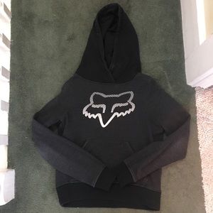 Women’s Fox Grey/Black Logo Hoodie Size Medium